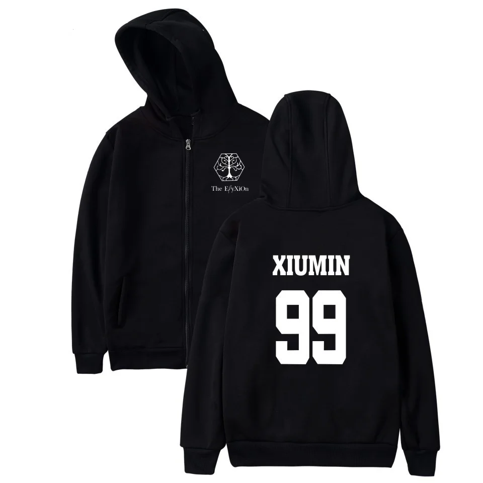 

EXO Planet 4 The ElyXiOn Album Concert Zipper Hoodies Sweatshirts Women Hoodies Women Casual Zipper Clothes