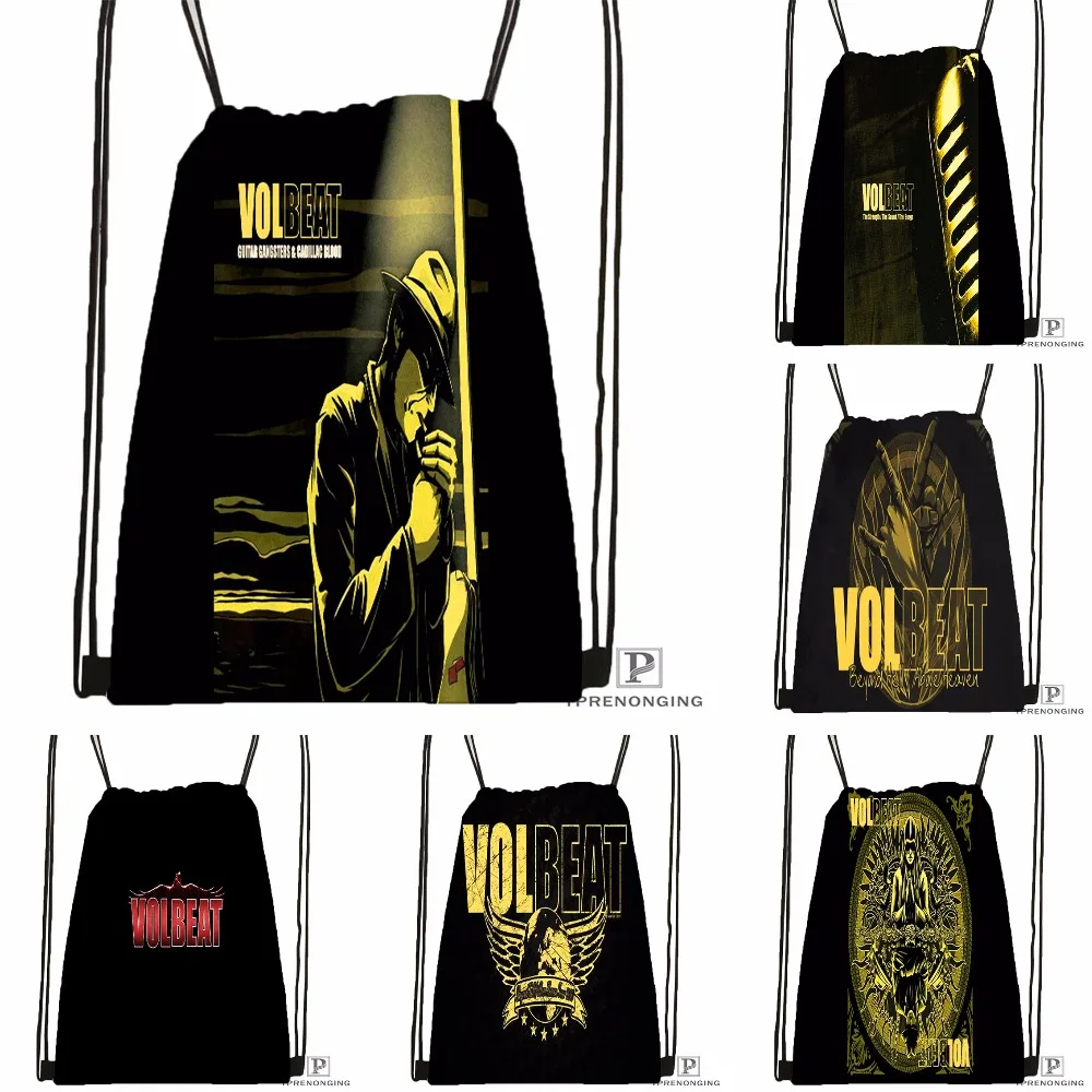 

Custom Volbeat Guitar Gangsters Drawstring Backpack Bag Cute Daypack Kids Satchel (Black Back) 31x40cm#180531-04-76