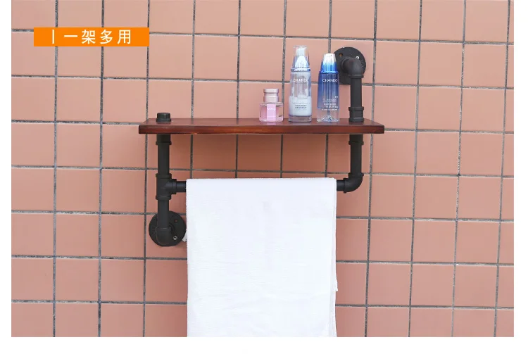 Ретро Железный держатель для туалетной бумаги для ванной комнаты отеля бумажные салфетки в рулонах подвесной стеллаж деревянная полка настенные полки для ванной комнаты