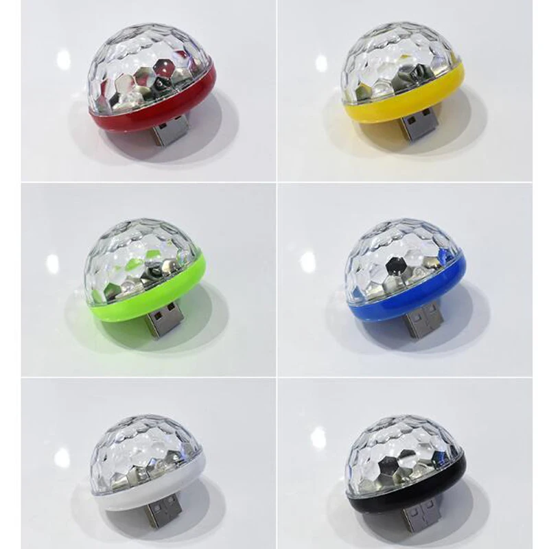 Мини USB ПВХ проектор rgb Led мигающий свет мяч Голосовое управление игрушки для автомобиля Музыка Звук ДИСКО DJ сценический Декор интерьера игрушка