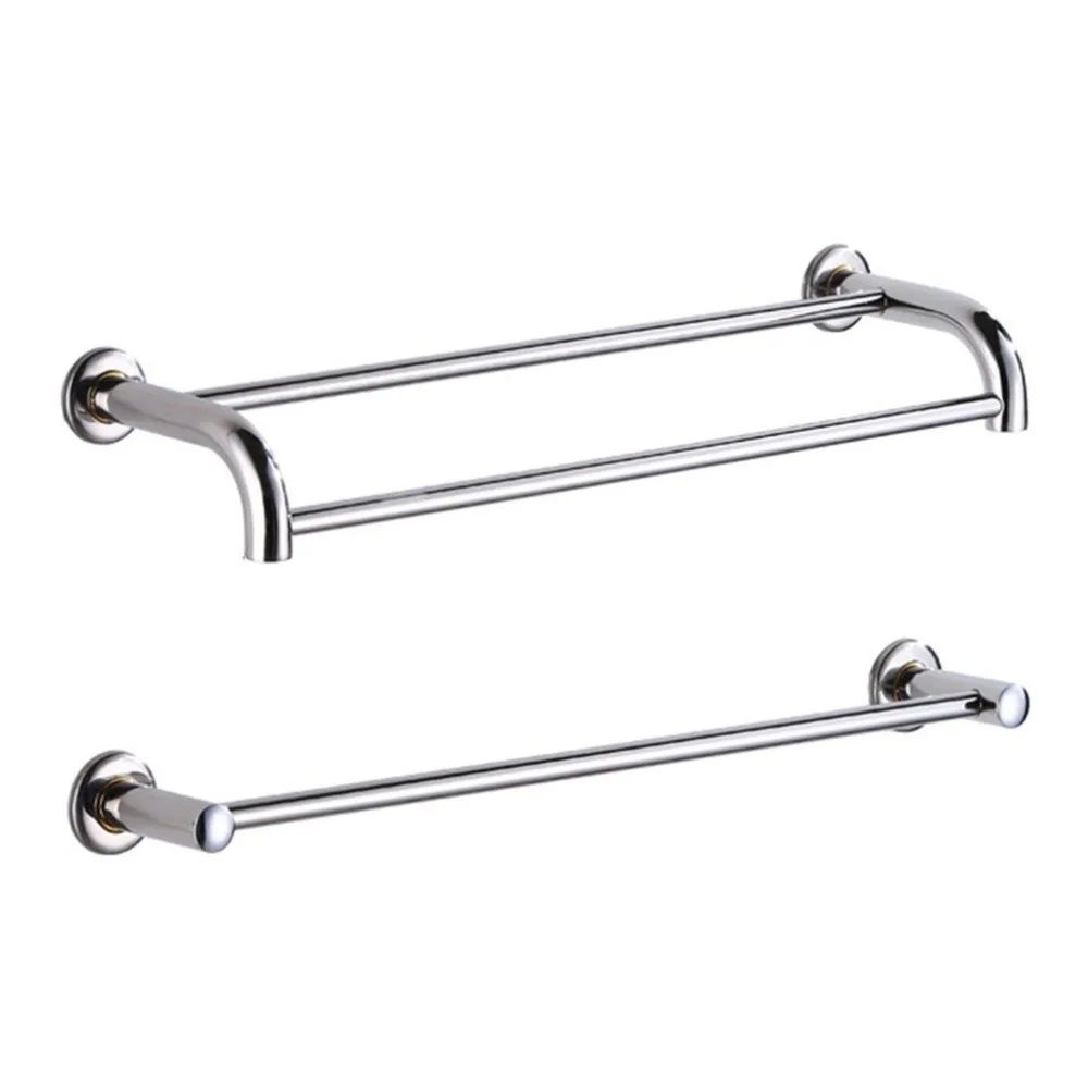 

Stainless Steel towel Anti-rust Towel Rack 40cm/ 50cm/ 60cm/ 70cm/80cmMultifunctional Rod Toilet Bathroom Washroom Storage Rack