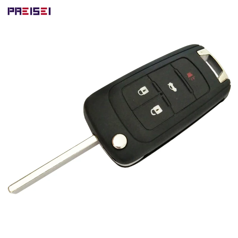 PREISEI 4 кнопки флип удаленной машине ключ охватывает Fob замены для Buick Lacrosse Regal Verano