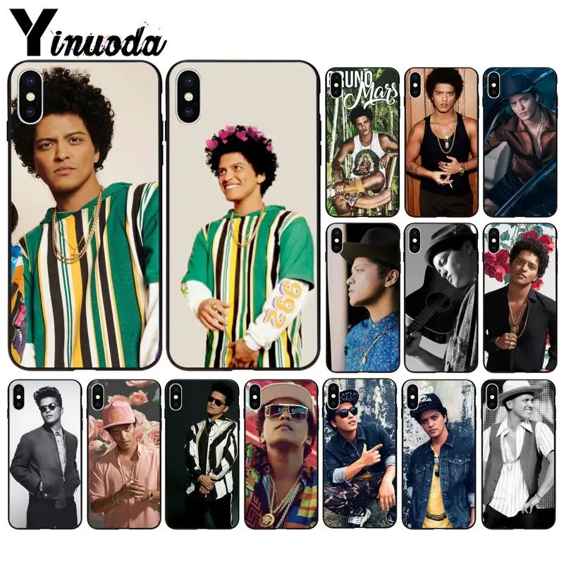Yinuoda Бруно Марс умный чехол черный мягкий для телефона iPhone X XS MAX 6 6s 7 7plus 8 8Plus 5 5S SE XR |
