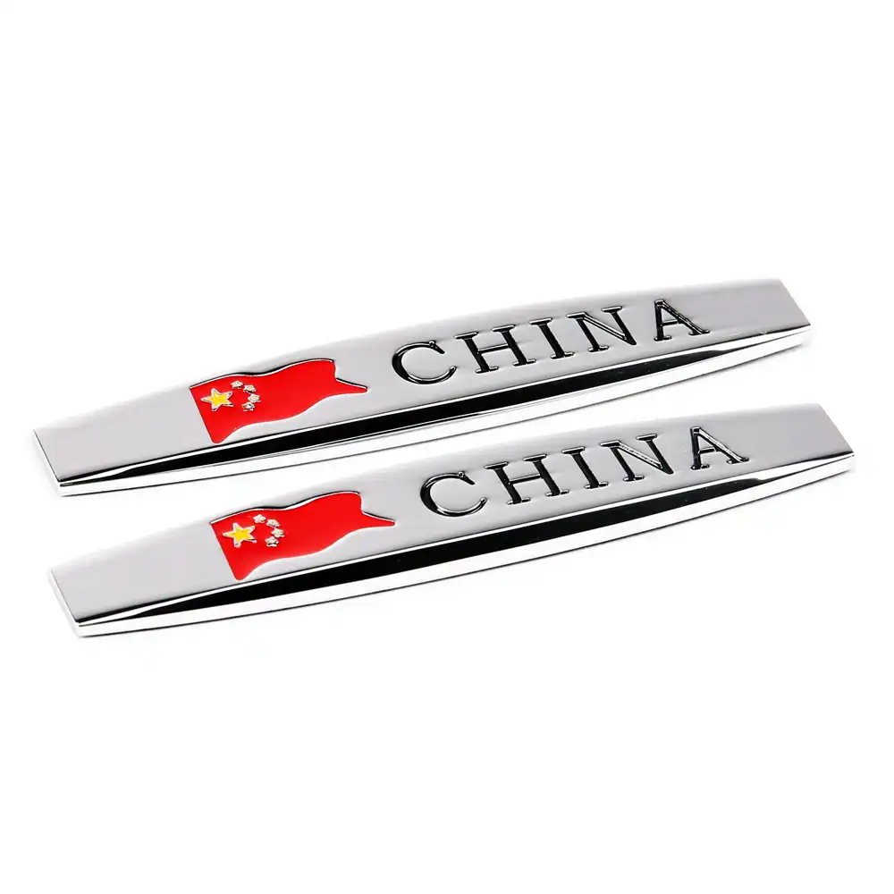 中国の旗ロゴエンブレムフォルクスワーゲンabarth Bmwトヨタメルセデスブリリアンス吉利奇瑞フォードベントレー車の外観の装飾 車のステッカー Aliexpress