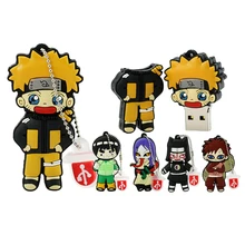 Наруто USB флеш-накопитель мультяшный флеш-накопитель 4 ГБ 8 ГБ 16 ГБ 32 ГБ ниндзя Usb флеш-накопитель подарки мини uzumaki Naruto Gaara память