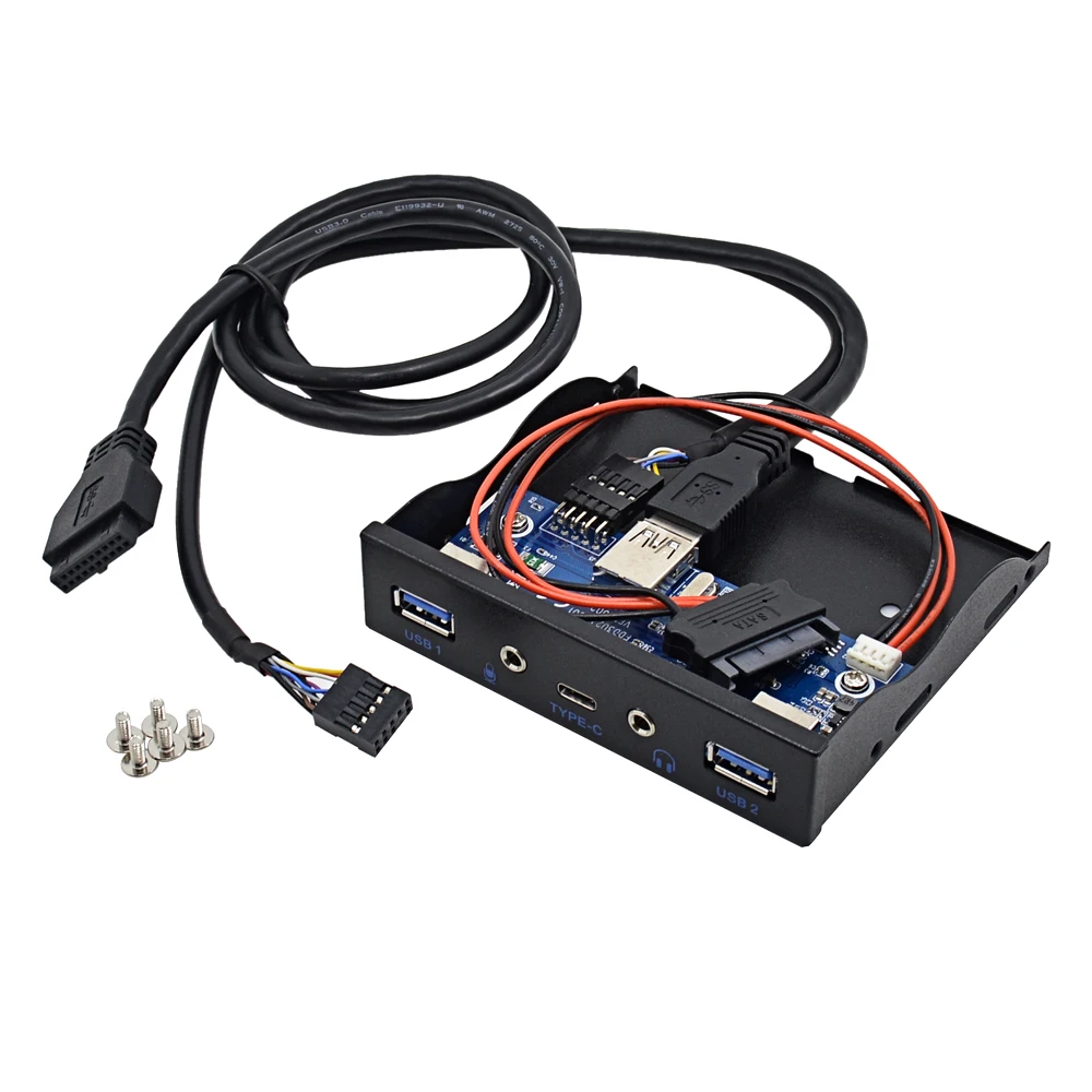 CHIPAL 5 Порты USB 3 0 хаб Spilitter 1 TYPE C спереди Панель аудио высокой четкости с Мощность