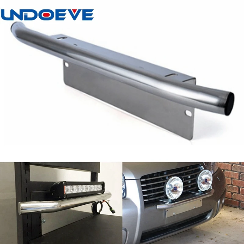 

Undoeve Bull Bar Style aluminum alloy Front Bumper License Plate Mount Bracket Holder For Off-Road Lights, LED Work Lamps