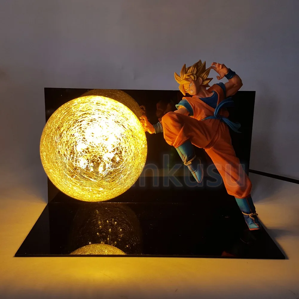 Dragon Ball Z фигурка Сон Гоку Супер Saiyan FES Led освещение дисплей Игрушка Аниме Жемчуг дракона Гоку Коллекционная модель DIY147