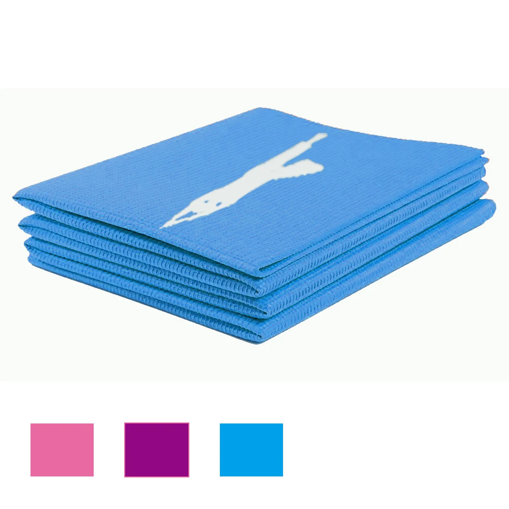 Folding Pilates Yoga Mat 4mm Thick Portable Free From Phthalates
