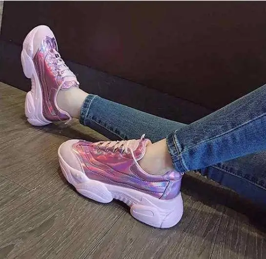 

BZBFSKY 2019 new rainbow breathable wild white shoes female spring single shoes flat casual student board shoes women