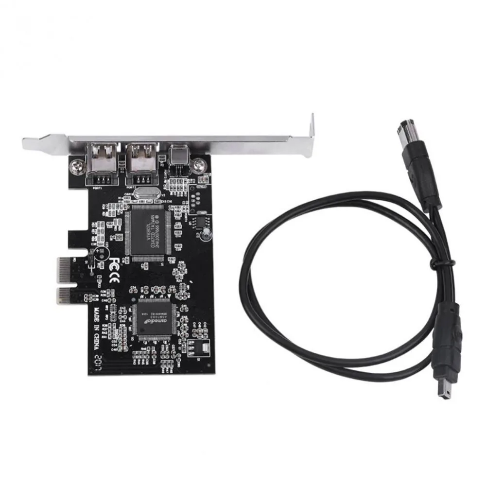 PCI-E PCI Express FireWire 1394a IEEE 1394 Controller Card with Firewire Cable Computer Components
