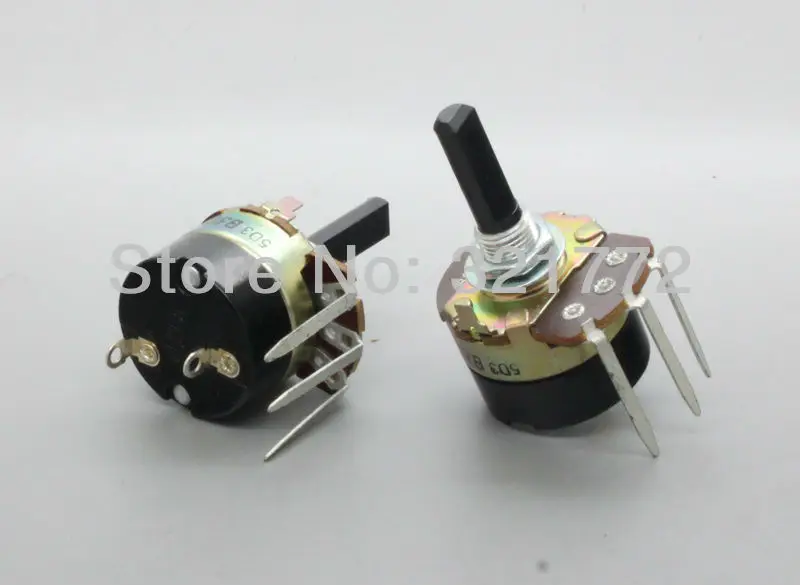 24mm Alpha B300K 300K Linear Taper Potentiometer w. Rotary Switch D