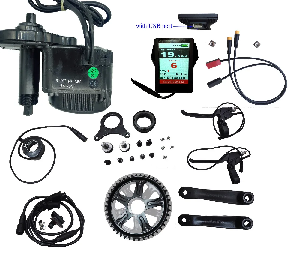 Bafang750W BBS02 ebike наборы Гидравлический тормозной датчик 750 Вт mid drive kit eletric bike
