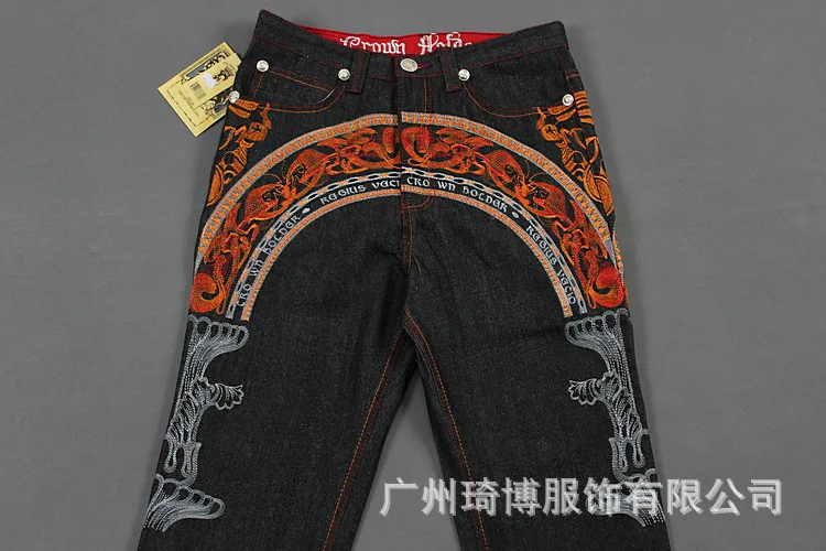 Дизайн в европейском и американском стиле Черный свободный покрой в стиле «хип-хоп», свободные джинсы с дырками на коленях Мужские Широкие джинсовые штаны плюс Размеры; большие размеры 30-44