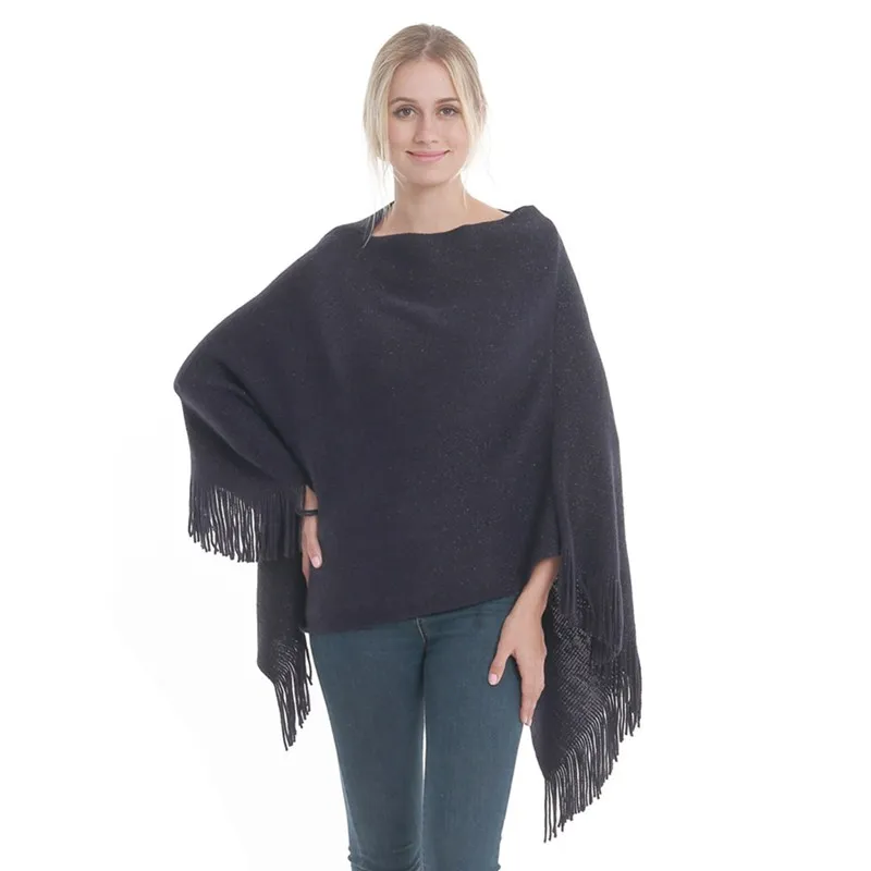 Europe America Fashion Woman Poncho Kintted Sweater Sleeveless Casual Scarf Warm Poncho Plus Size Pullover Woman Coat Capes