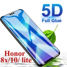 5D Защитное стекло для huawei honor 8x10 8 lite 9 9i закаленное стекло полное покрытие huwai huawey honer honor 8x honor 10 светильник чехол