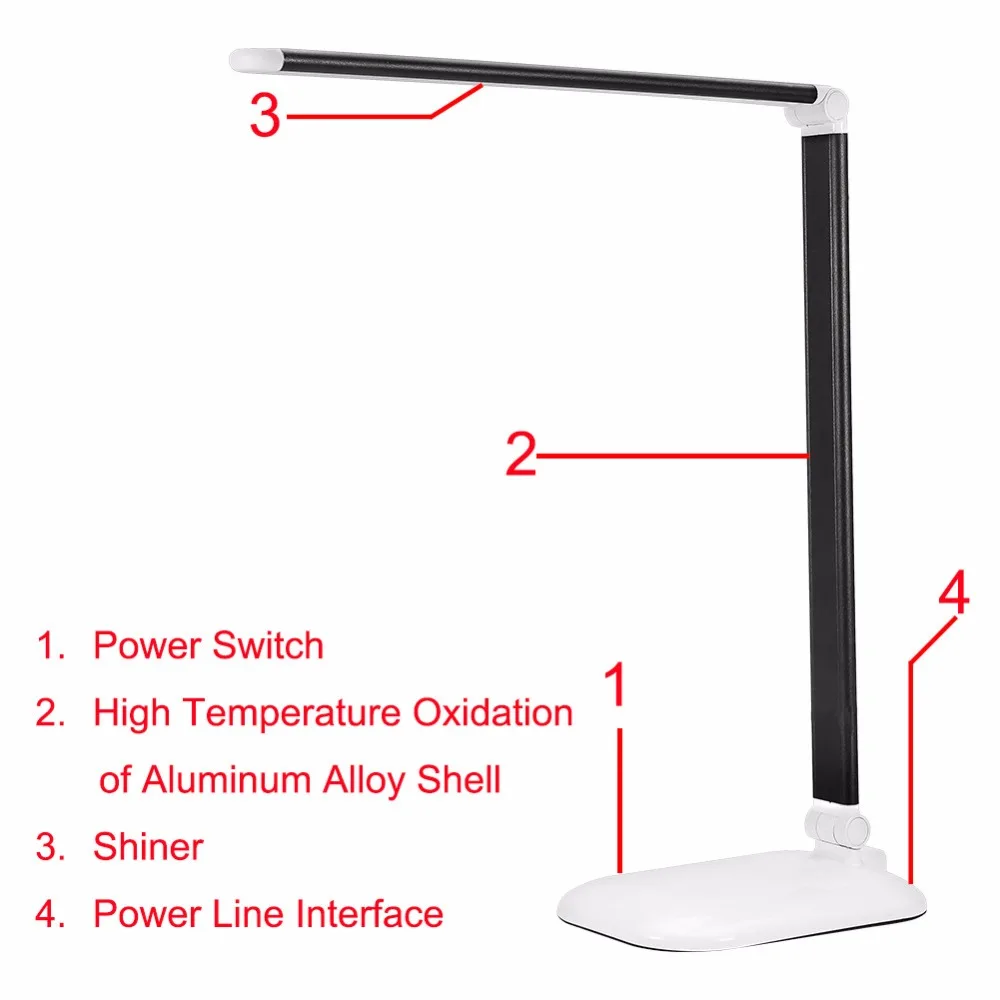 

Foldable Tattoo LED Table Lamp 3-levels Dimmer Eye Care LED Lamp Touch Control Lamp for Eyelash Extension Tattoo Makeup Nail Art