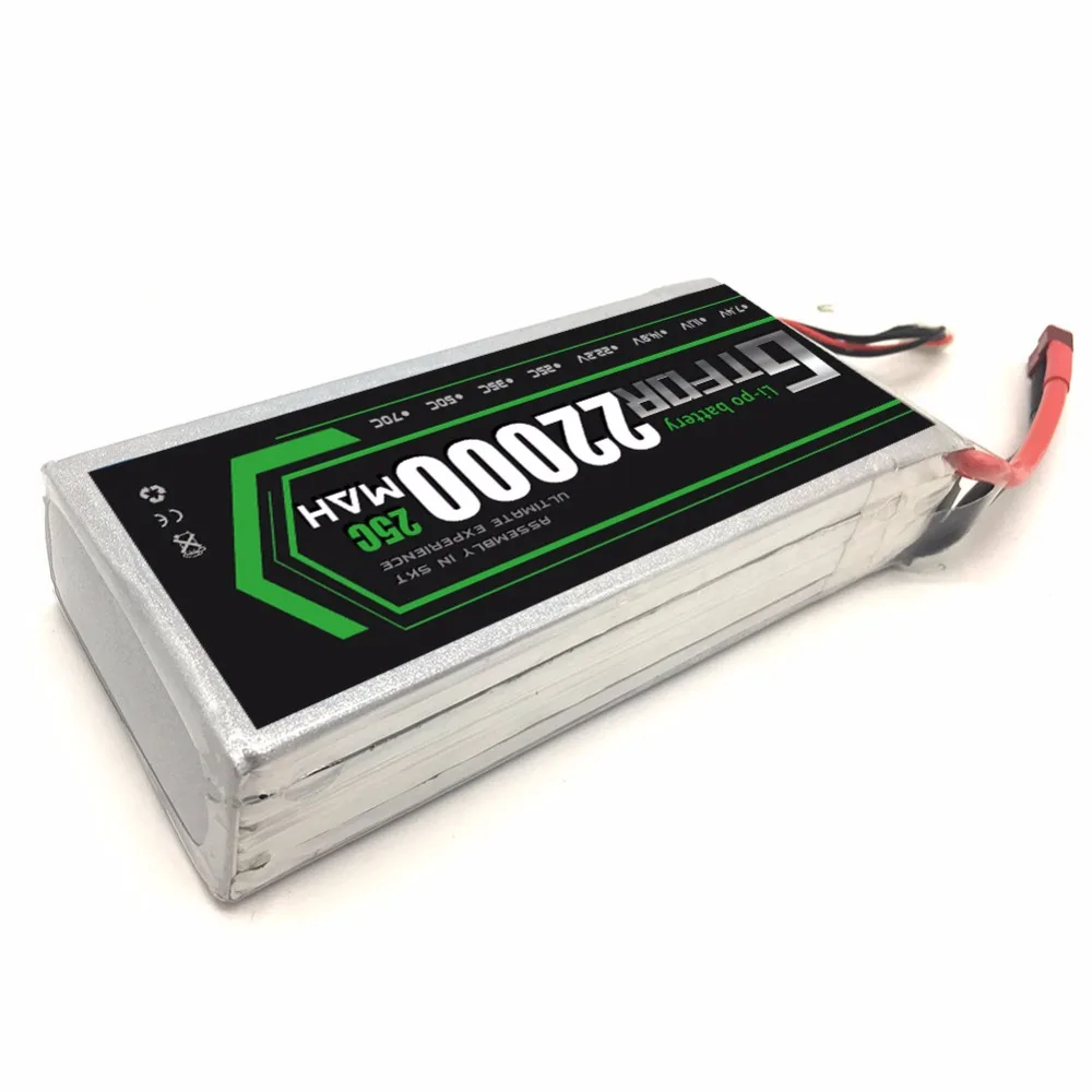 GTFDR Power Lipo Battery 14 8 V 22000mAh 4s 25C EC5 Plug Batteries для квадрокоптера UAV дроны Радиоуправляемый