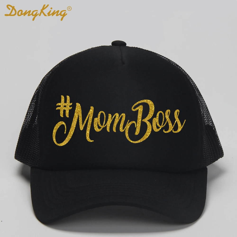 Бейсболка DongKing Mom Boss для мам, Кепка-бейсболка для мам, Золотая блестящая шапка с принтом, шапки, семейный подарок, бейсбольная бейсболка для взрослых