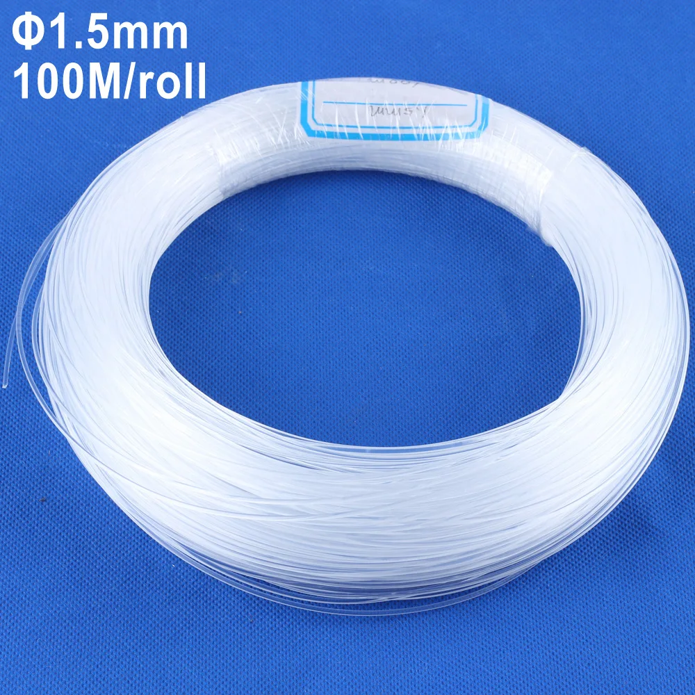 Buy 1.5mm 100M/roll PMMA plastic optical fiber cable