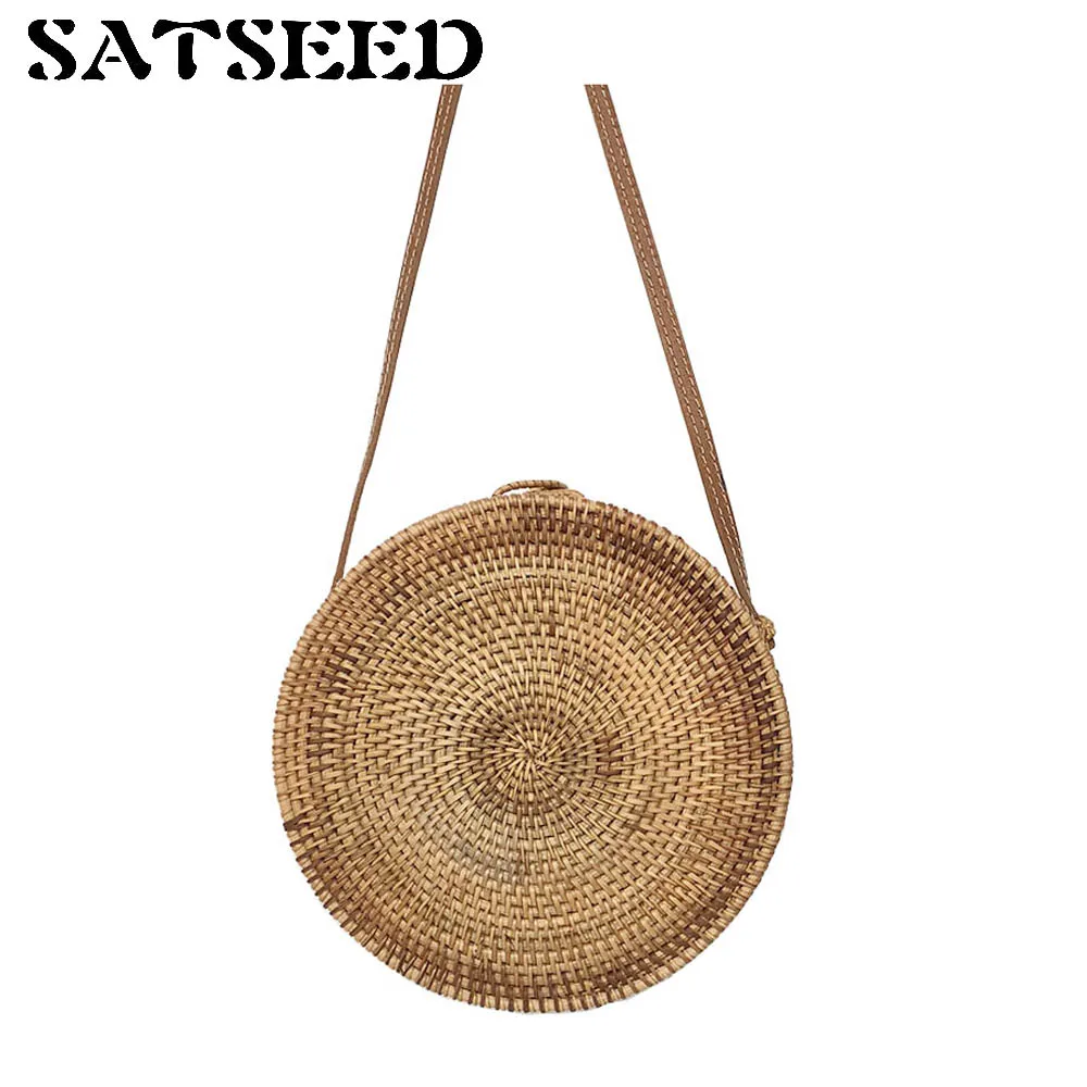 0 : Buy Popular Vietnamese Handbag Handmade Rattan Weaving Circular Handbag Retro ...