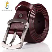FAJARINA Quality Cowhide Ladies Cowskin Leather All-match Retro Simple Clasp Style Belts for Men Fashion Styles Jeans N17FJ501