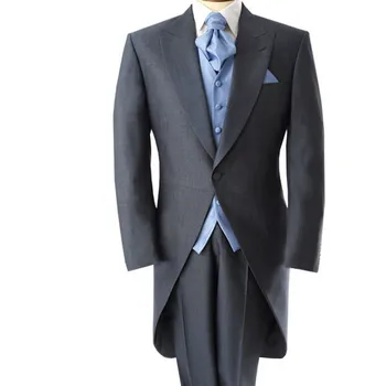 

Custom Made Men Wedding Suits One Button Groom Tuxedos Party Dinner Prom Suits 2 pieces ( jacket+Pants+Bow tie)