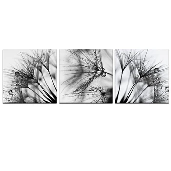 

3pcs/set Black&White Dandelion Diamond Painting Embroidery Beaded Cross Stitch Full Round Diamond Mosaic Needlework Wall Decor