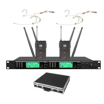 

Bolymic Wireless uhf Microphone Professional Headworn cordless Mic True Diversity for church