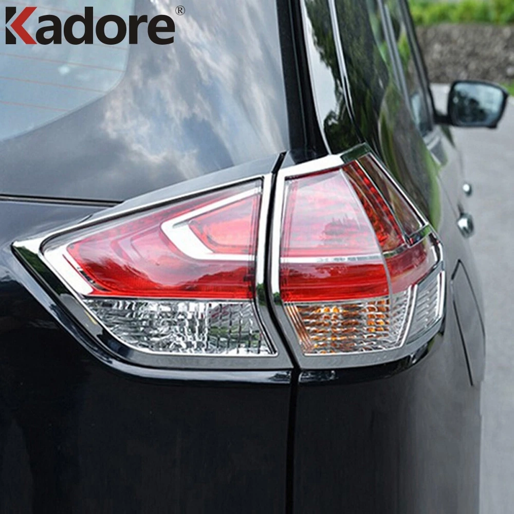 For Nissan X Trail (Rogue) 2014 2015 ABS Chrome Rear Taillight Lamp Cover Tail Lights Frame