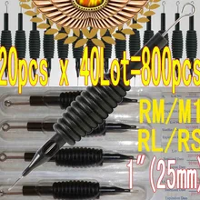 800 шт оптом одноразовые насадки для тату Облегающий комбинезон с подходящей иглы в ассортименте смешанные для чернил Набор "(25 мм) LD-TG-H3690-800D