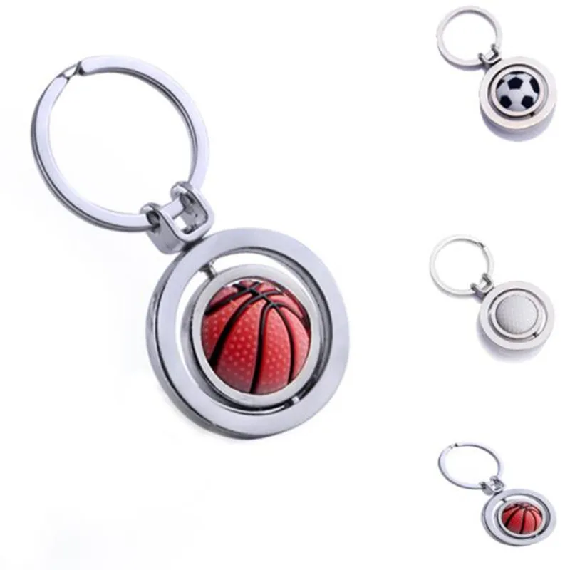 

Football keychain Gits Basketball Motorcycle Car Key chain Table tennis Key Ring Sports Rotating Metal Tennis Golf ball Keyring