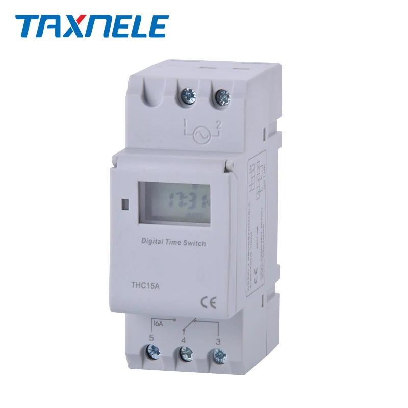 DIN Rail Mounting Weekly Digital Programmable Timer THC15A AC 220V Time Switch