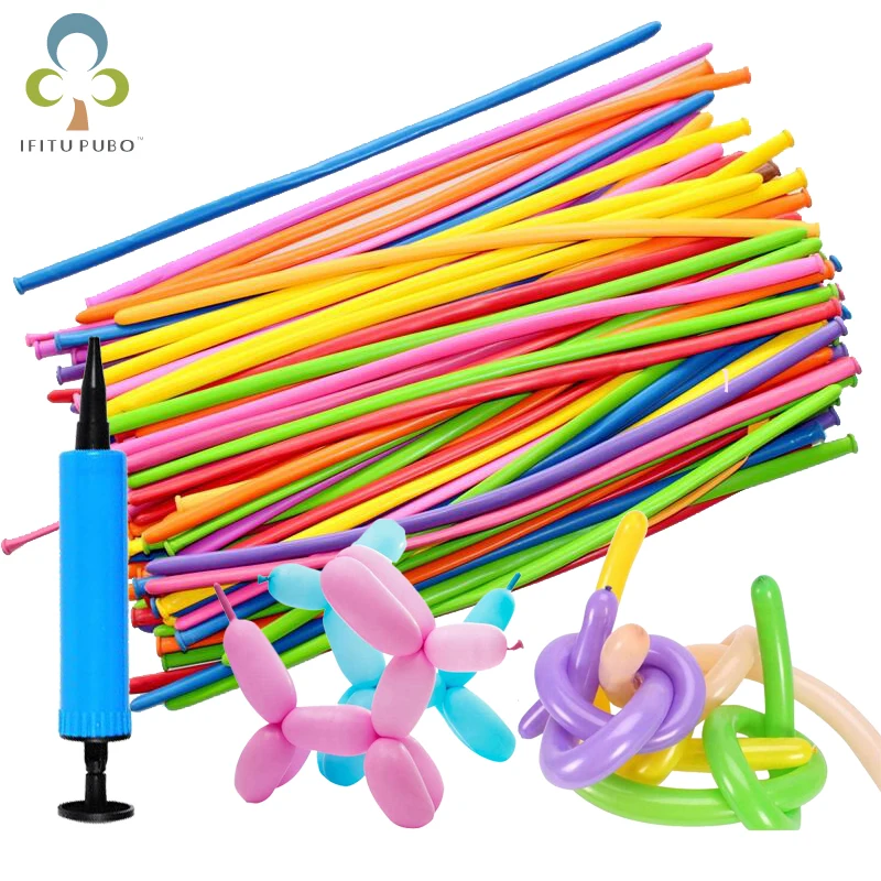 

100pcs/50Pcs Long Magic Balloon Weaving Balloon DIY Birthday Party Decoration Balloon Color Wedding Ceremony Decorations GYH