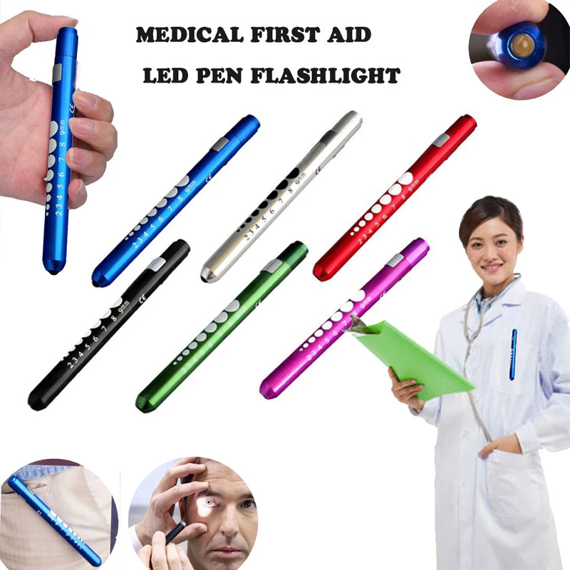 Алюминиевый Карманный Медицинский фонарь ручка 1 шт. светодиодный фонарик