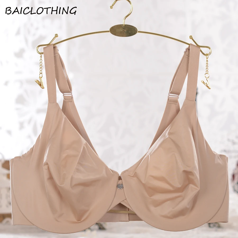 BAICLOTHING Womens Full Coverage Underwire Comfortable Smooth Seamless Wide Shoulder Straps Bra