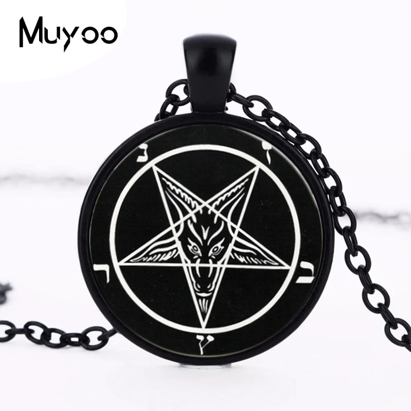 Женское винтажное ожерелье чокер Baphomet кулон с логотипом пентаграммы и бронзовой