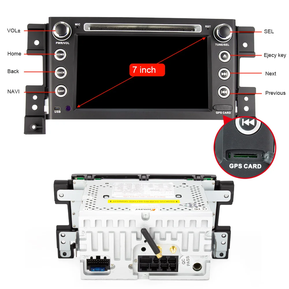 Best Eunavi IPS Android 9.0 car dvd for Suzuki Grand Vitara 2005-2012 multimedia headunit GPS Radio gps player stereo gps navigation 4