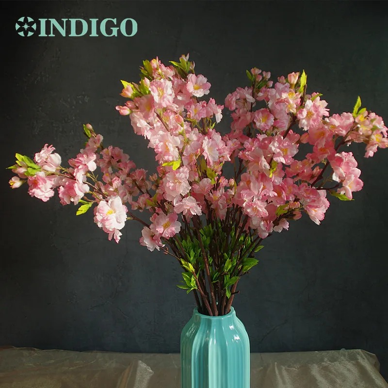 

10 pcs/Lot -Pink Cherry Blossom Peach Flower Artificial Wedding Flower Party Event Fake Flower Cherry Pink Flower Free Shipping