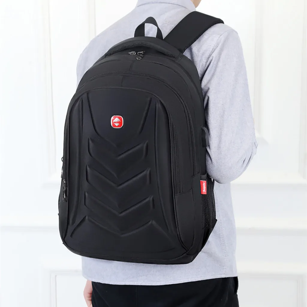 Fashion man laptop backpack Men's New Business Backpack Computer Bag Travel Backpack Clamshell Multifunctional#EX