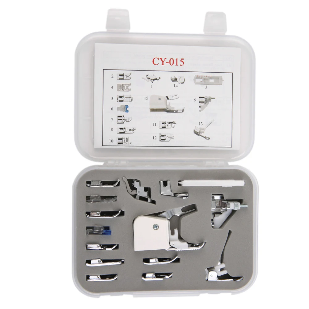 

15Pcs Sewing Machine Foot Feet Walking Foot Feet Kit Set