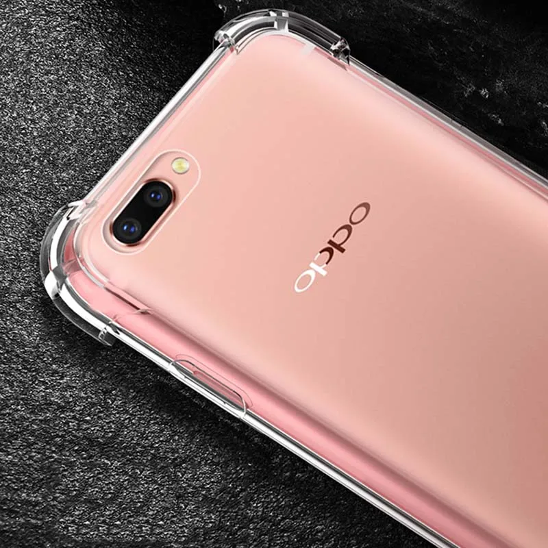 Для Oppo R11S Plus A83 A73 A3 A5 R17 Pro A7X K1 A7 противоударный чехол прозрачный мягкий ТПУ чехлы