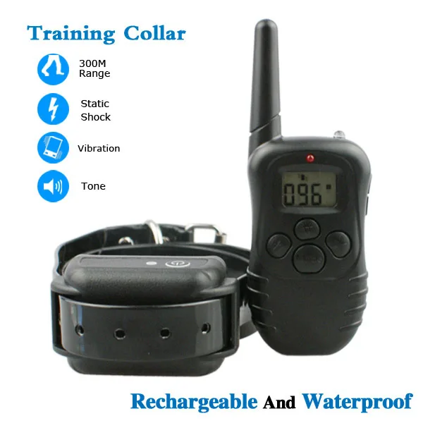 Large Radio Dog Collar Necklace 300 Meter Waterproof and Rechargeable