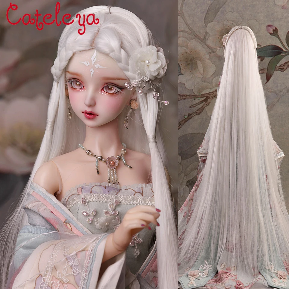 Cateleya bjd кукла парик 1/3 белые женские древние волосы/huarong плетеная антикварная с