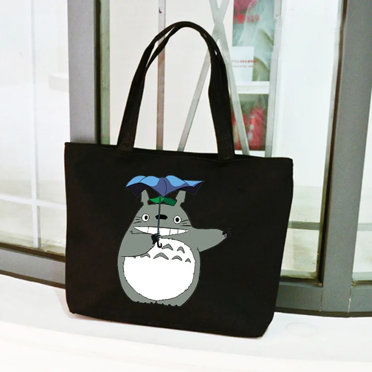 

Fashion My Neighbor Totoro Cartoon Grocery Tote Shopping Bags Handbags Folding Shopping Cart Eco Grab Reusable Bag Shoulder Bags