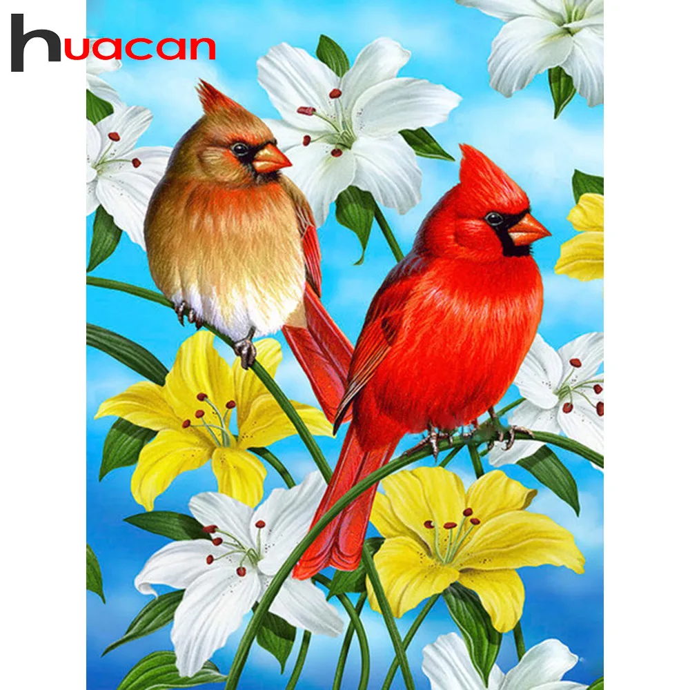 

Huacan Diamond Mosaic Bird Diamond Embroidery Sale Animal 5D Diamond Painting Full Drill Square Picture Rhinestone Home Decor