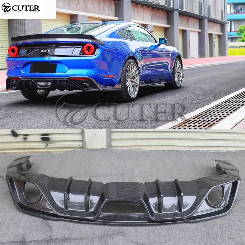 Новинка Углеволокно задний бампер спойлер диффузор для Ford Mustang автомобильный