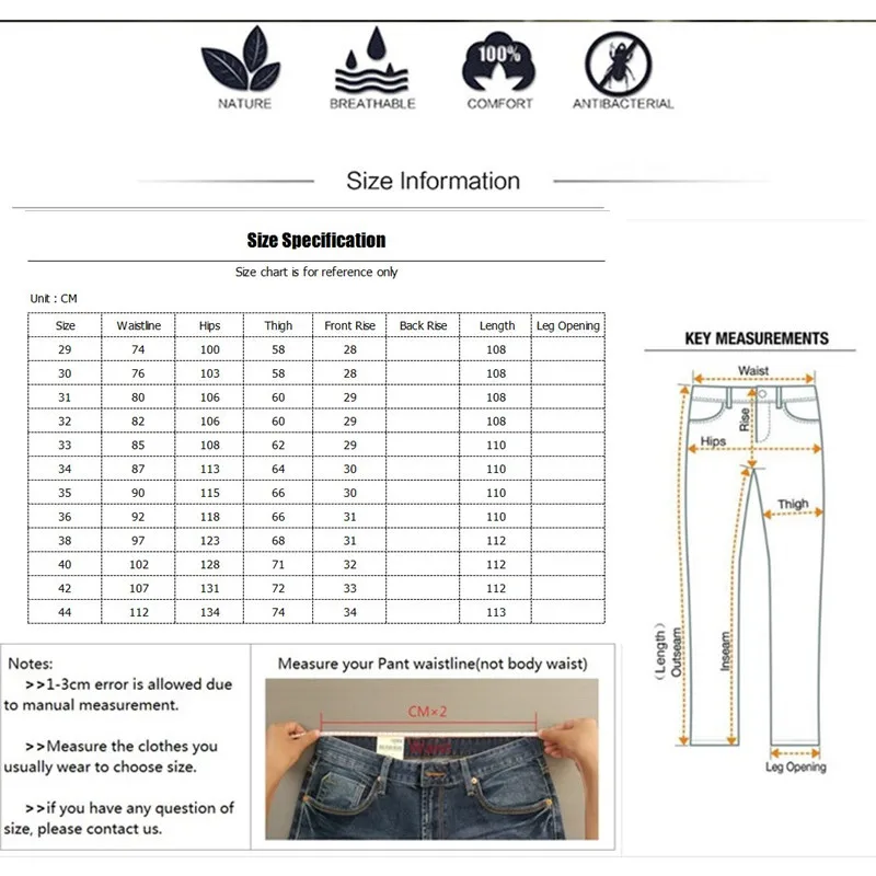 ICPANS бренд Новые смарт повседневные летние джинсы мужская одежда тонкий хлопок прямые мужские джинсы большой размер 40 42 44