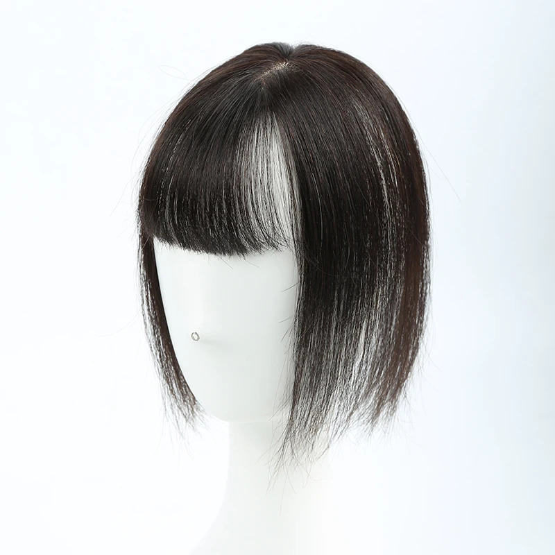 Women/Man Toupee With Bangs Straight Artificial Human Hair Material Hair Hand-made Topper Hairpiece Top Piece Comingbuy