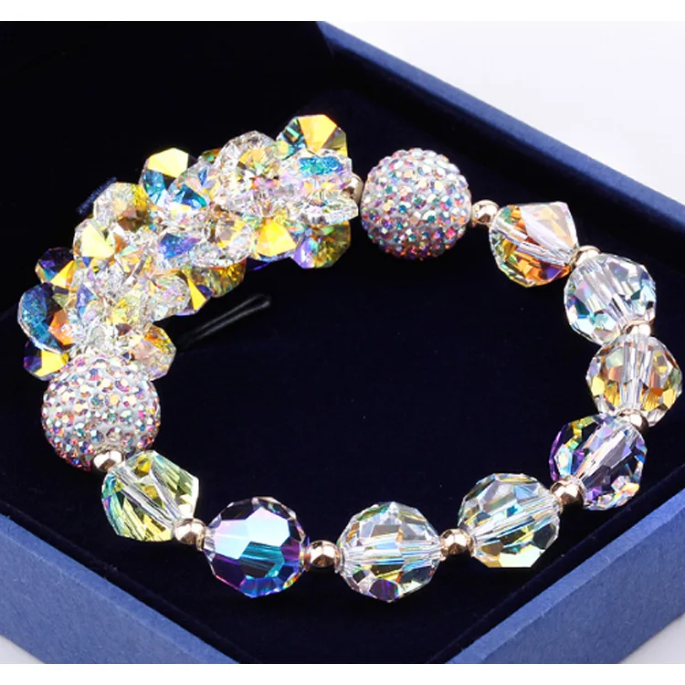 

Hot Crystal Bracelet Female Korean version fashion hundred bracelet multi-layer hand string hand jewelry accessories Wholesale